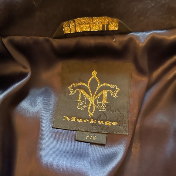 Mackage Navy Blue Wool Cashmere Blend Single Breasted Coat Size Small - Picture 9 of 16